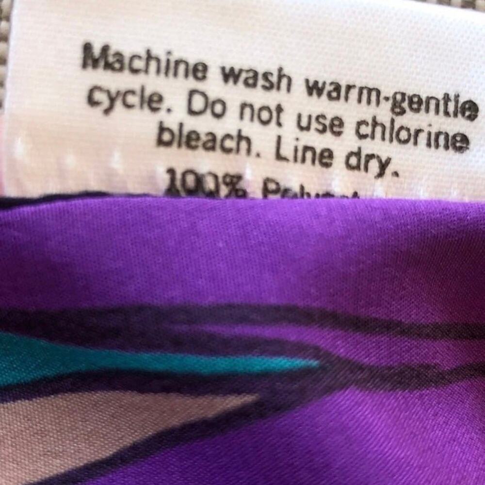 vintage Trendset Bright lilac scarve vintage- large - Picture 8 of 8